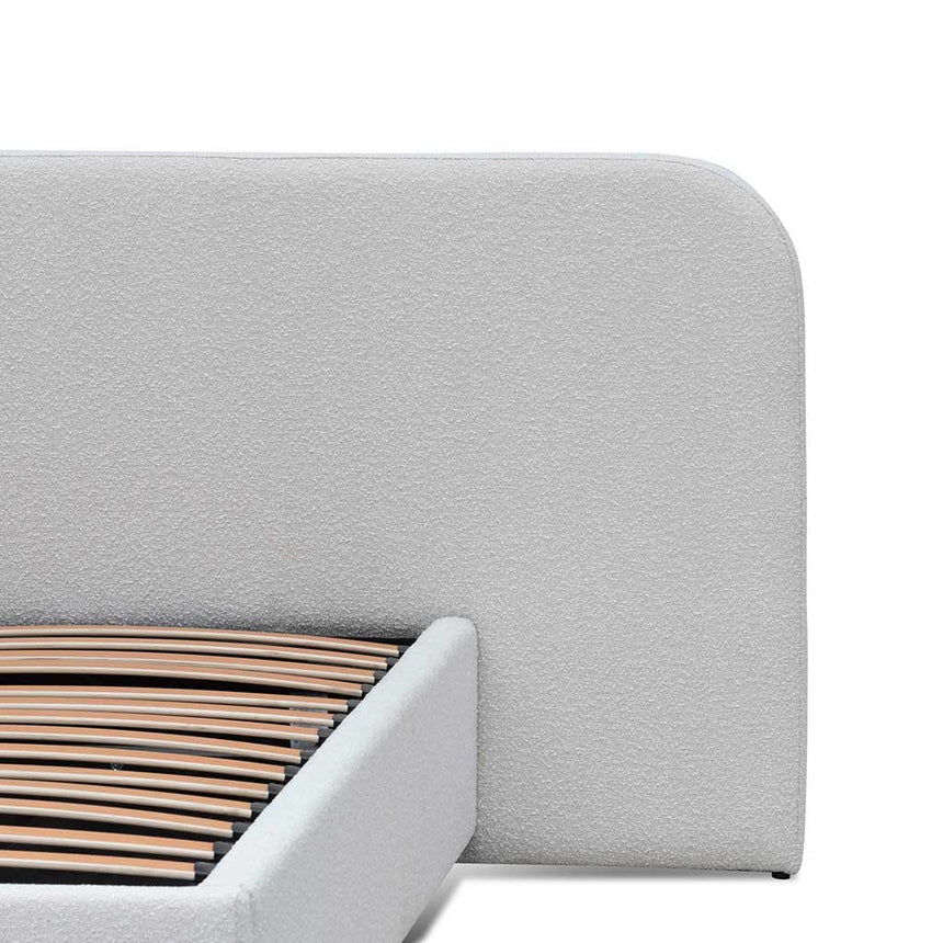 CBD6843-MI King Sized Bed Frame - Snow Boucle