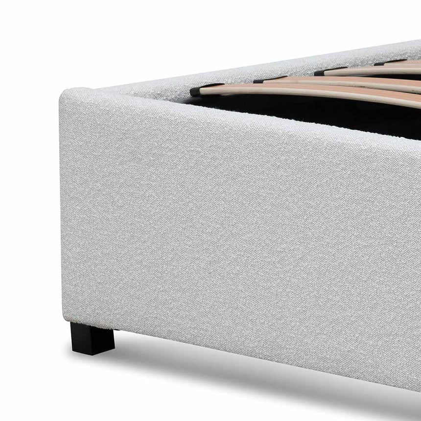 CBD6843-MI King Sized Bed Frame - Snow Boucle