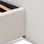 CBD6843-MI King Sized Bed Frame - Snow Boucle with Storage