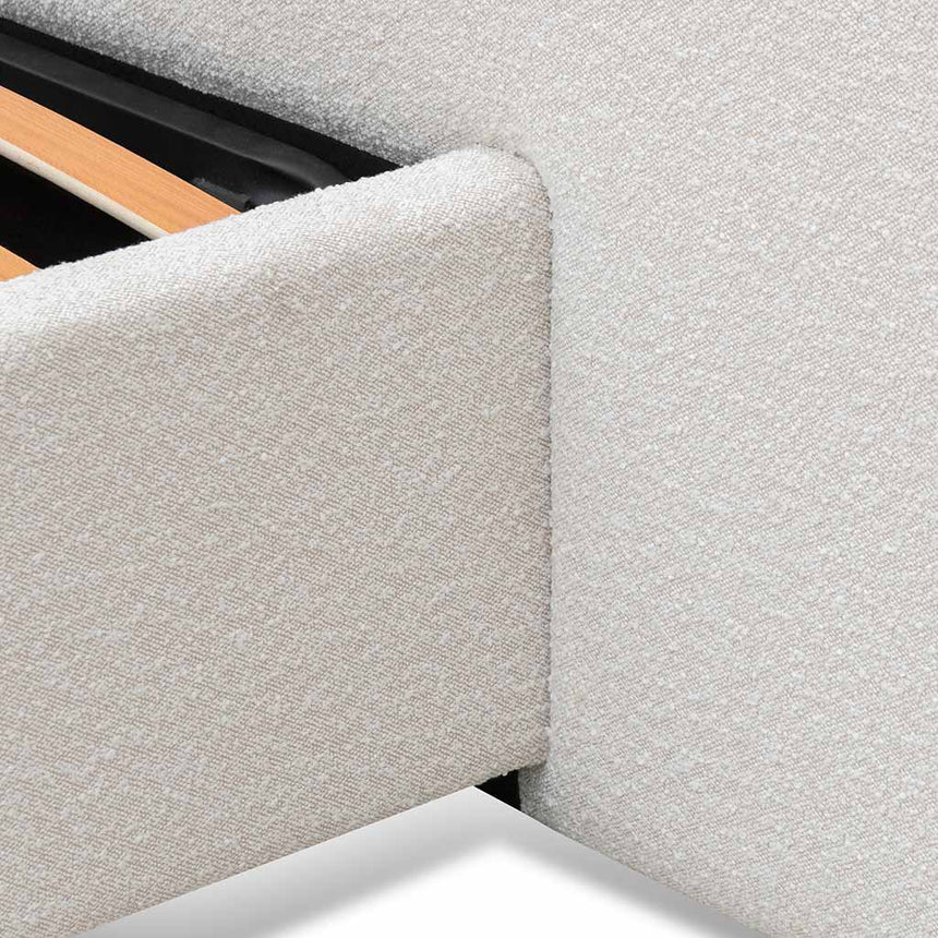 CBD6843-MI King Sized Bed Frame - Snow Boucle