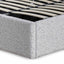 CBD6898-YO Single Sized Bed Frame - Cloudy Pepper Boucle with Storage