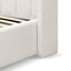 CBD6929-MI Wide Base King Sized Bed Frame - Snow Boucle