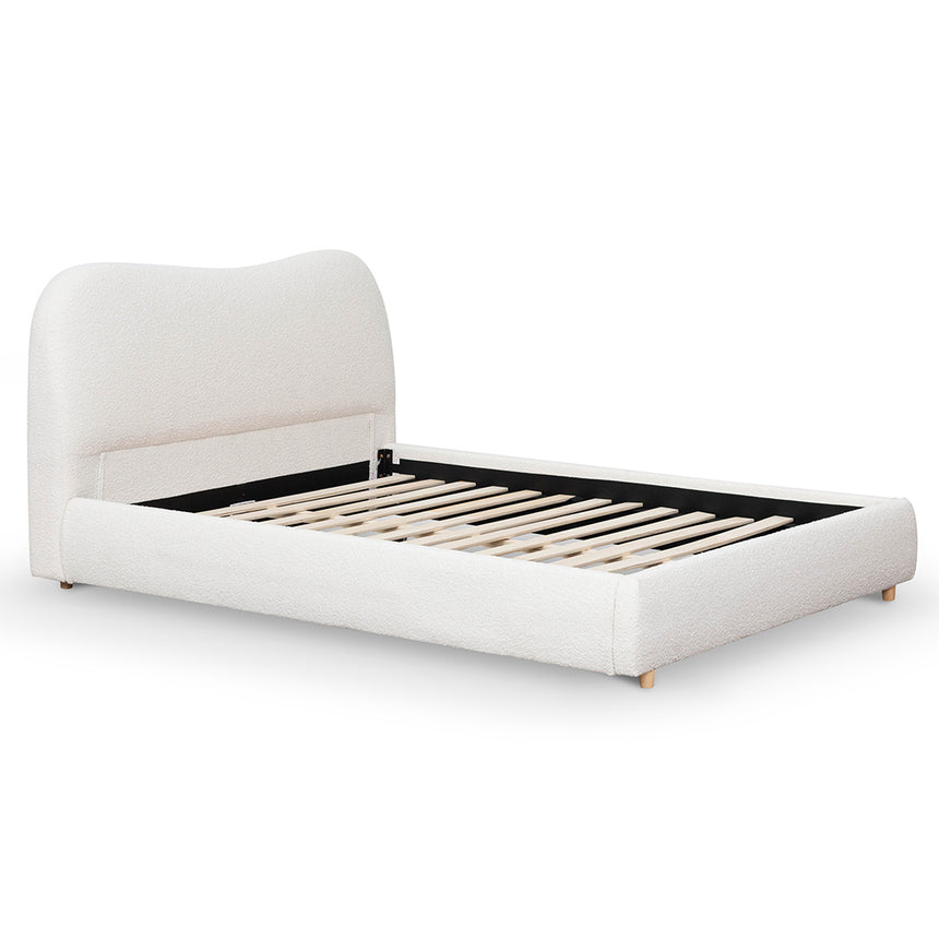 CBD8147-YO Queen Bed Frame - Cream White Boucle