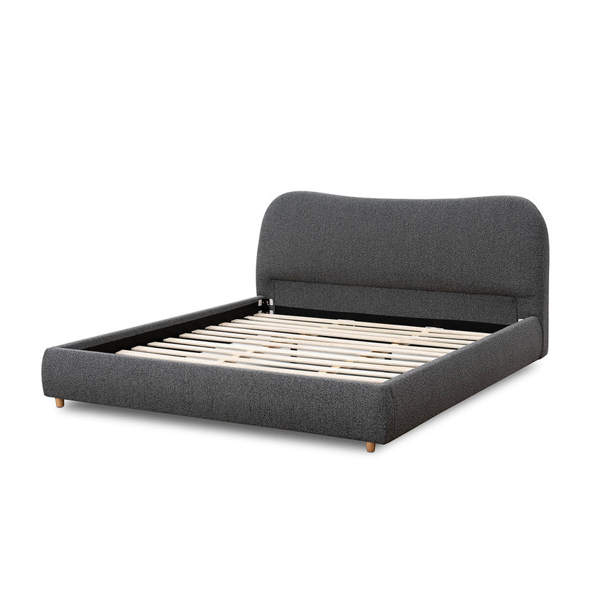 CBD8150-YO King Bed Frame - Charcoal Boucle