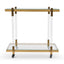 CBR6940-BS Glass Bar Cart - Brushed Gold