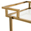 CBR6940-BS Glass Bar Cart - Brushed Gold