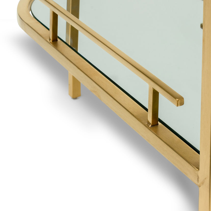 CBR6955-KS Bar Cart - Mirror and Gold Base