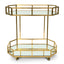 CBR6956-KS Bar Cart - Mirror and Gold Base