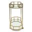 CBR6956-KS Bar Cart - Mirror and Gold Base