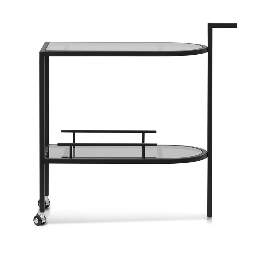 CBR8063-KS Glass Bar Cart - Black