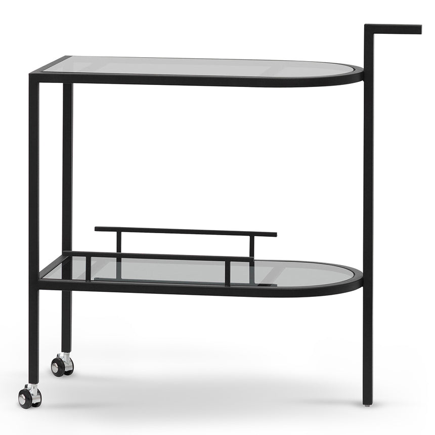 CBR8063-KS Glass Bar Cart - Black