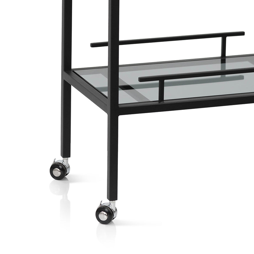 CBR8063-KS Glass Bar Cart - Black