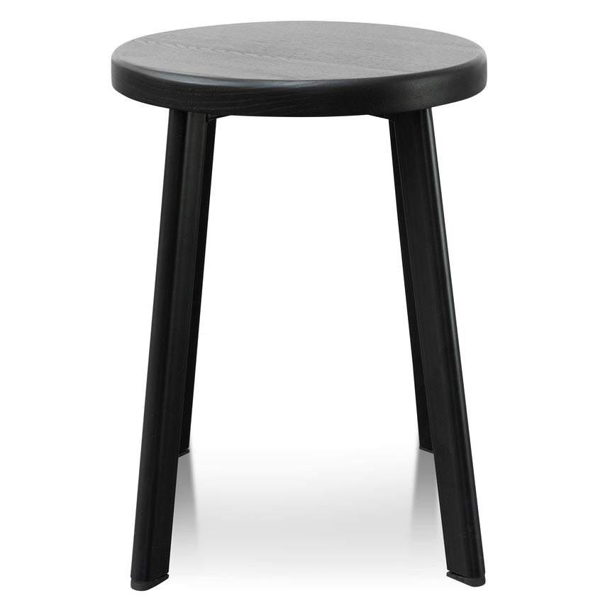 CBS2941-NH 46cm Wooden Seat Low Stool - Full Black