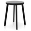 CBS2941-NH 46cm Wooden Seat Low Stool - Full Black