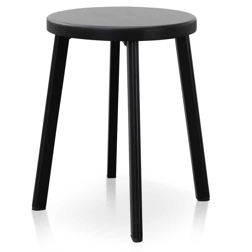 CBS2941-NH 46cm Wooden Seat Low Stool - Full Black