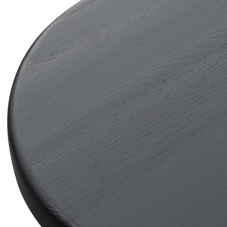 CBS2941-NH 46cm Wooden Seat Low Stool - Full Black