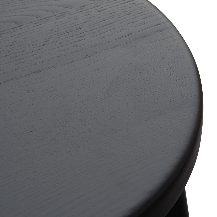 CBS2941-NH 46cm Wooden Seat Low Stool - Full Black