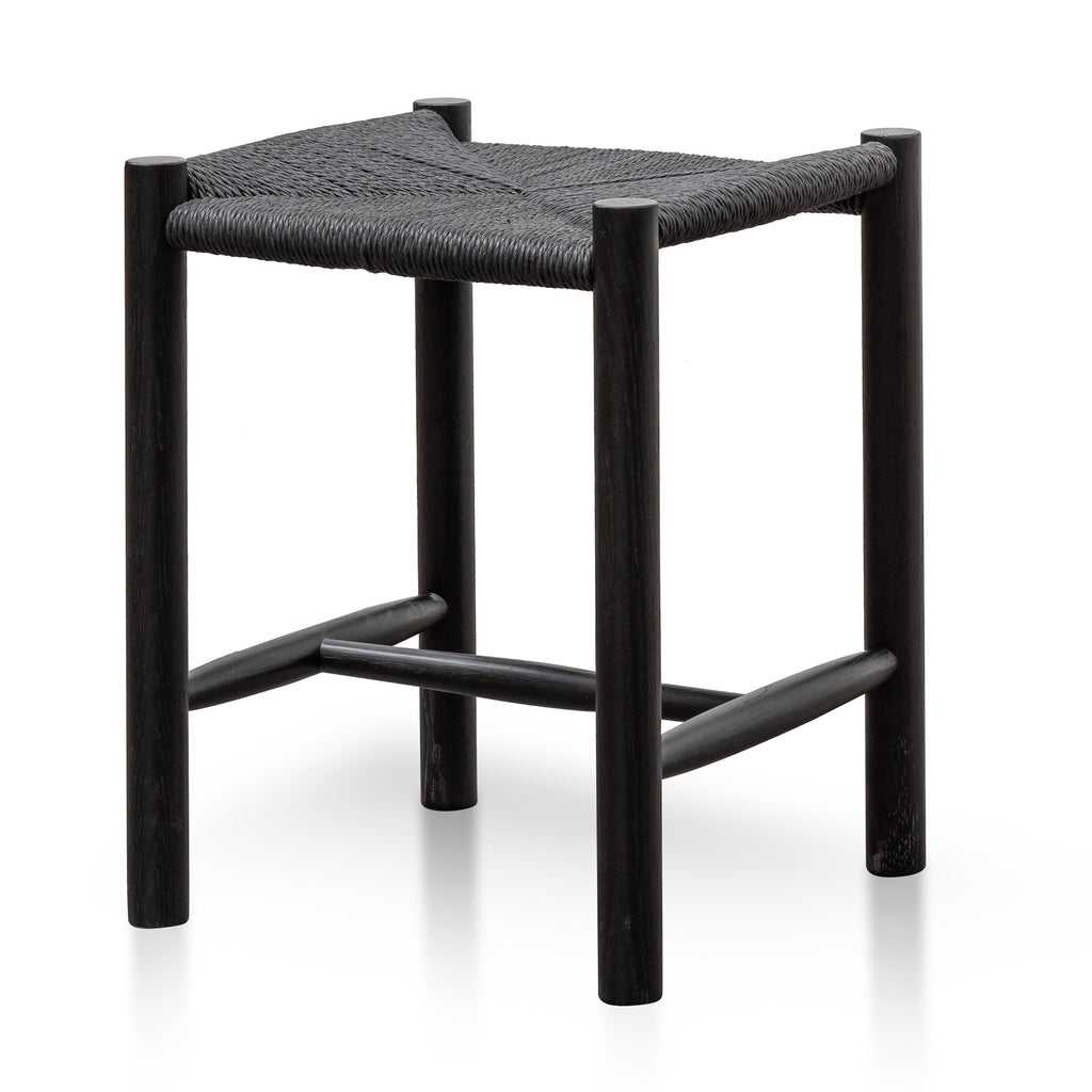 CBS2980OW Oak Low Stool Black Calibre Furniture
