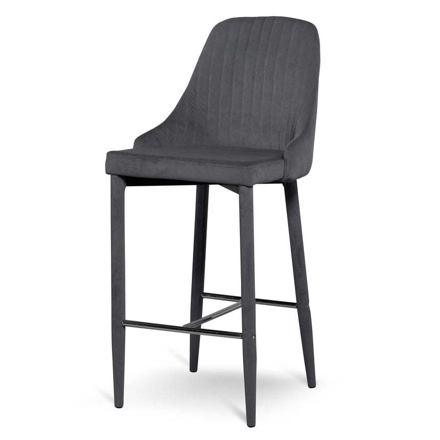 CDC6114-ST Fabric Dining Chair - Pebble Grey with Black Legs (Clearance)