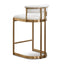 CBS6674-BS Daisy White Boucle Bar Stool - Golden Base - Last one