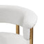 CBS6674-BS Daisy White Boucle Bar Stool - Golden Base - Last one