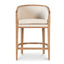 CBS10559-LJ 65cm Black Frame Bar Stool - Dawn Beige