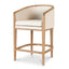 CBS10559-LJ 65cm Black Frame Bar Stool - Dawn Beige