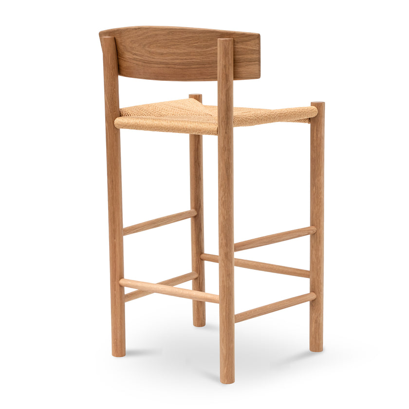 CBS8018-OW 65cm Bar Stool - Natural with Back Rest