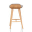 CBS937-DR 65cm Bar Stool - Grey - Natural