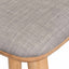 CBS937-DR 65cm Bar Stool - Grey - Natural