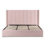 CBD6357-YO Fabric King Bed - Blush Pink with Storage