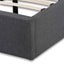 CBD6358-YO Fabric Single Bed Frame - Charcoal Grey with Storage