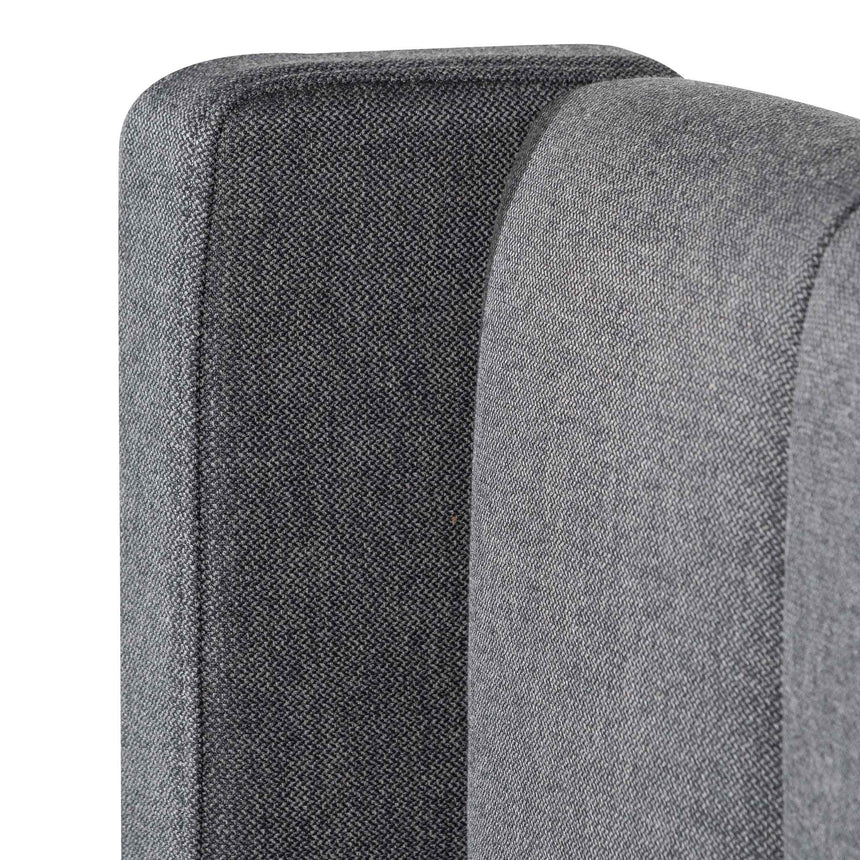 CBD6358-YO Fabric Single Bed Frame - Charcoal Grey with Storage