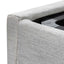CBD6359-YO Fabric Single Bed Frame - Pearl Grey with Storage