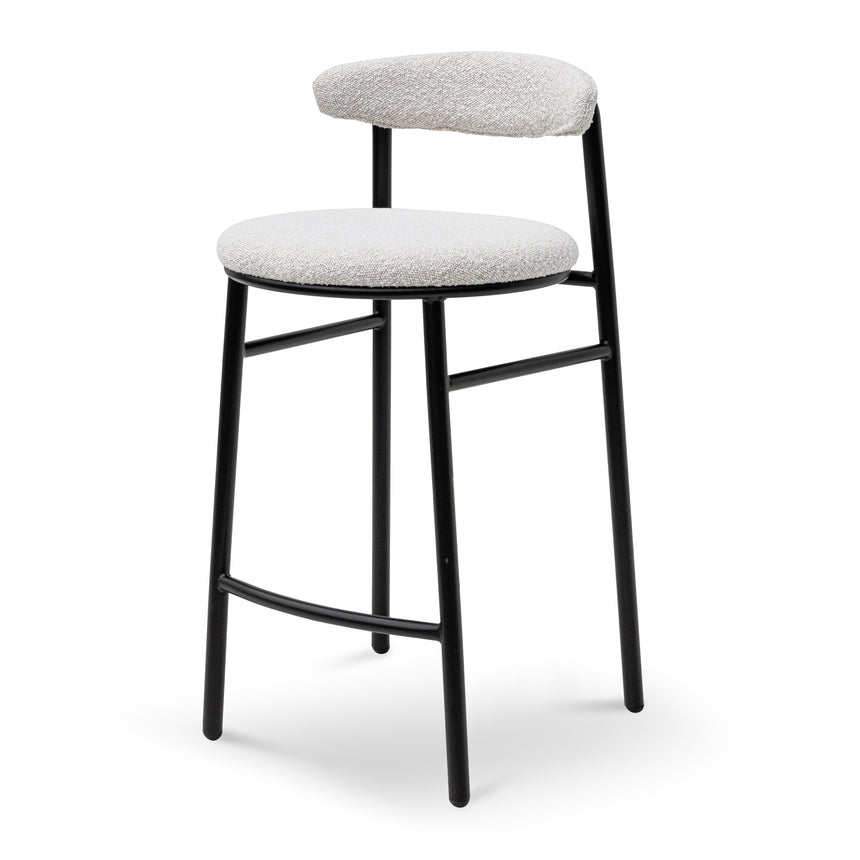 CBS8358-BS Pepper Boucle Bar Stool - Brushed Gold Base