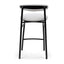 CBS6995-SD 65cm Bar Stool -  Moon White Boucle and Black Legs