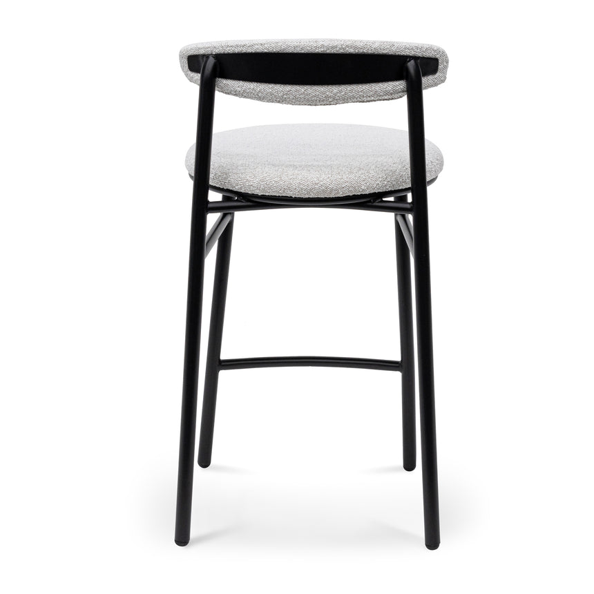 CBS6995-SD 65cm Bar Stool -  Moon White Boucle and Black Legs