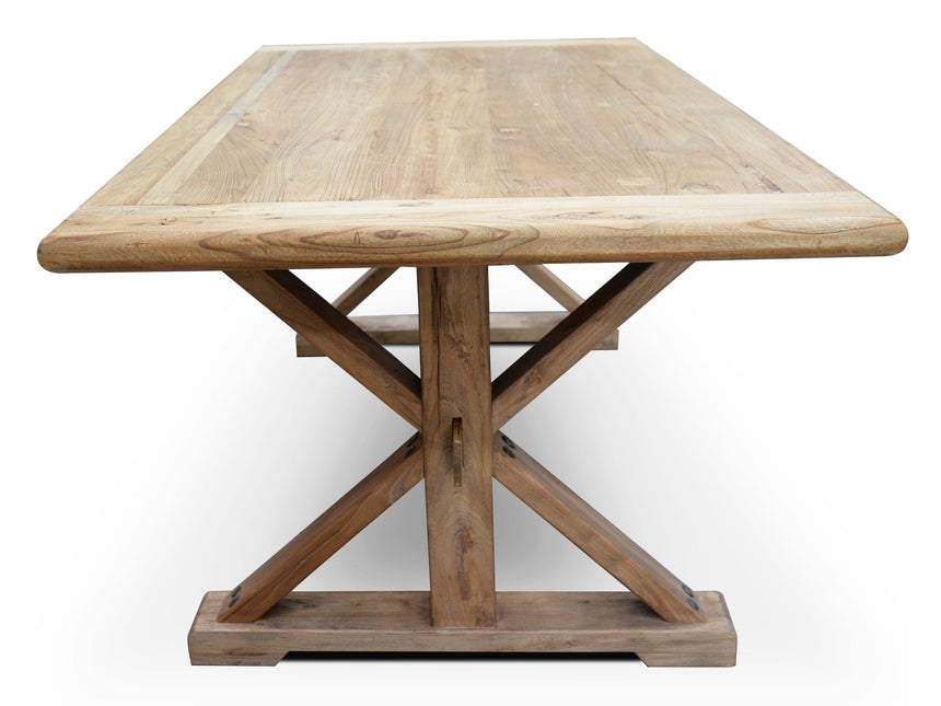 Ex Display - CDT501 Dining Table 1.98m - Rustic Natural