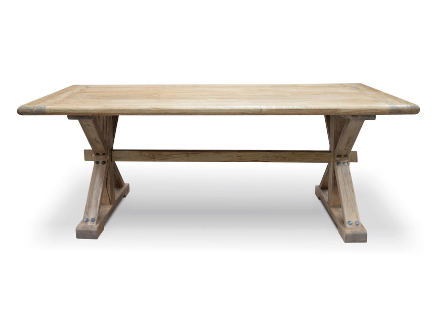 Ex Display - CDT501 Dining Table 1.98m - Rustic Natural