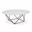 CCF1026 100cm Round Marble Coffee Table With Black Base