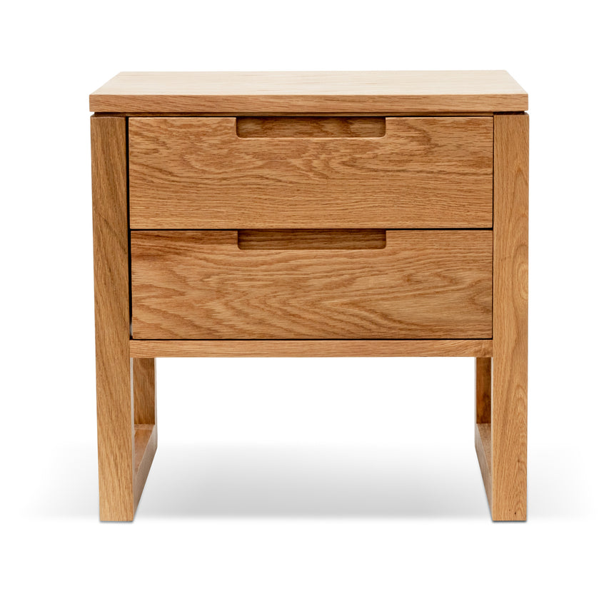 CCF490 2 Drawer Wooden Bedside Table - Natural Oak