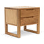 CCF490 2 Drawer Wooden Bedside Table - Natural Oak