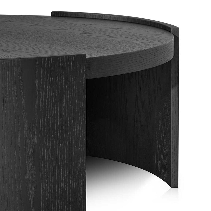 CCF6416-CN 100cm Wooden Round Coffee Table - Black