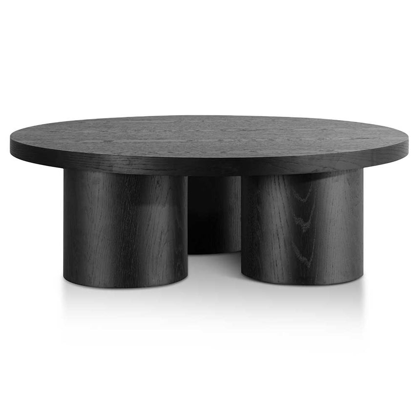 CCF6417-CN 100cm Wooden Round Coffee Table - Black
