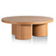 CCF6418-CN 100cm Wooden Round Coffee Table - Natural