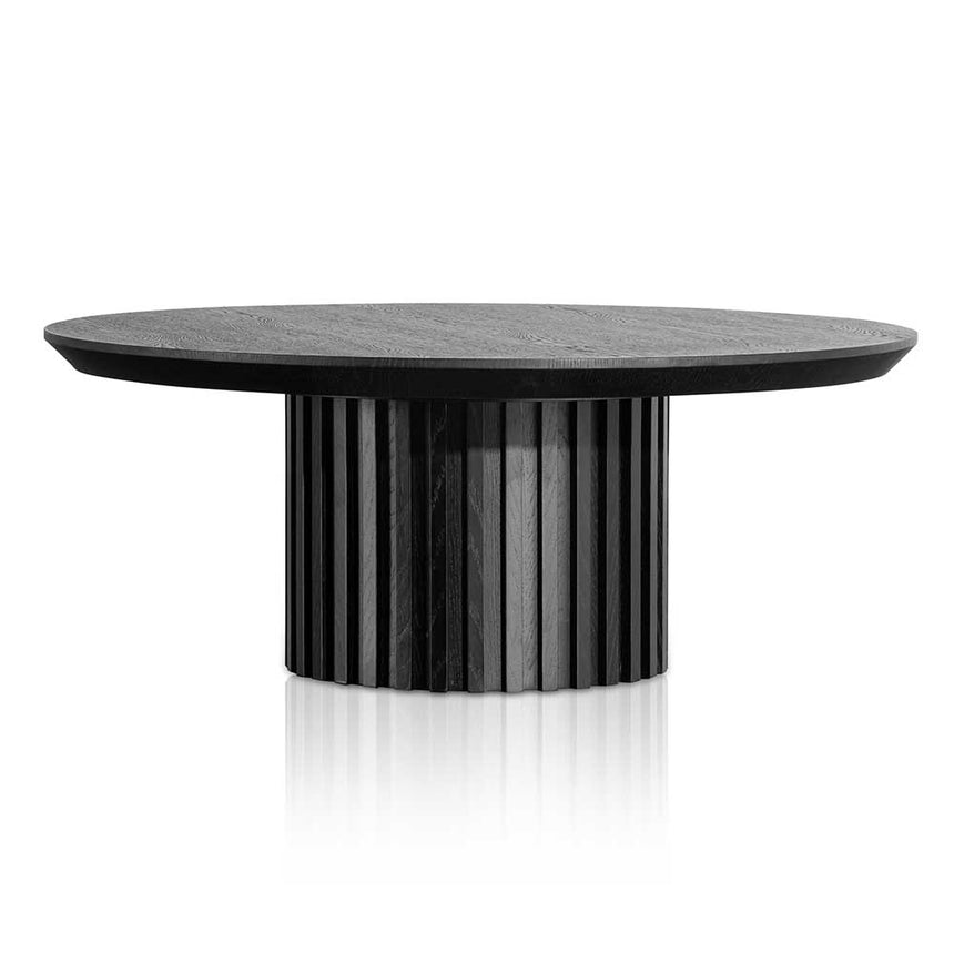 CCF6419-CN 90cm Wooden Round Coffee Table - Black