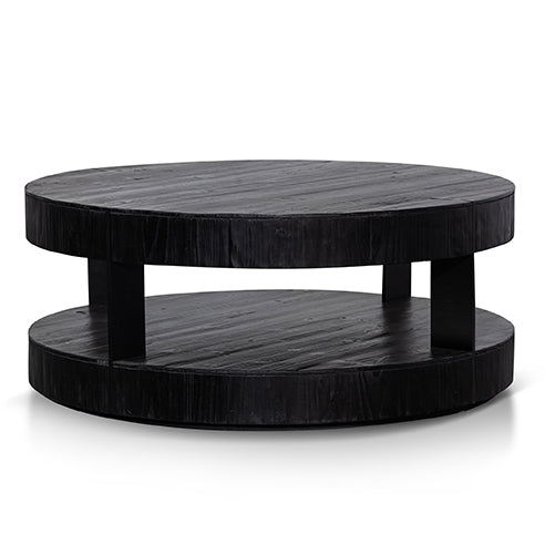 CCF6482-NI 100cm Round Coffee Table - Full Black