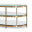 CCF6570-BS 1.2M Oval Glass Coffee Table - Bushed Gold