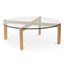 CCF6730-DW 103cm Round Glass Top Coffee Table