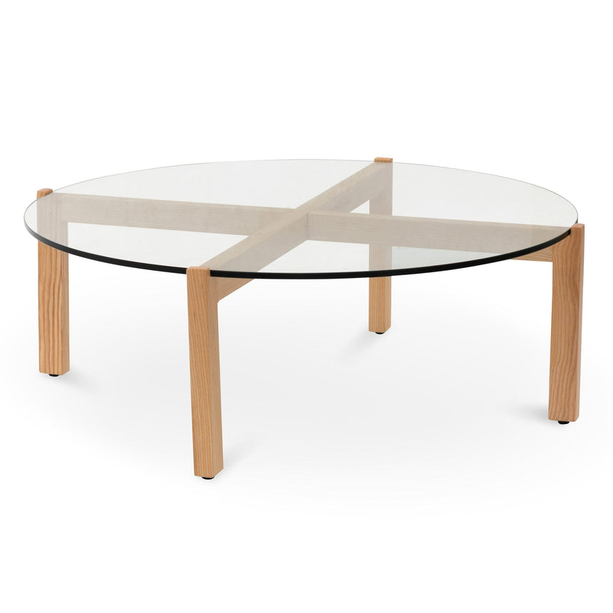 CCF6730-DW 103cm Round Glass Top Coffee Table